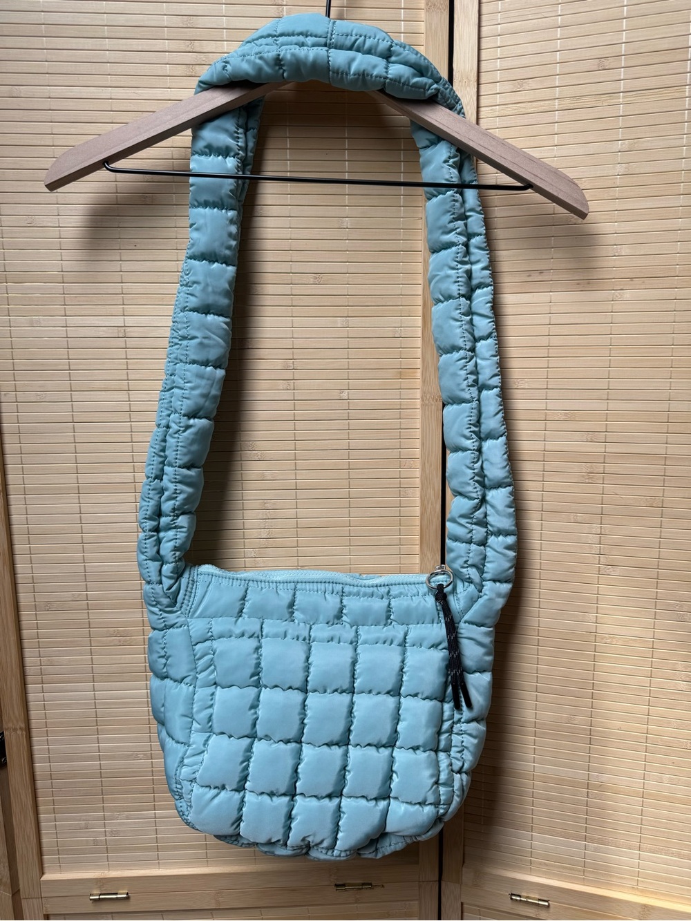 Free People Quilted Baby Carryall Sling Bag, Sterling Blue - Picture 4 of 6